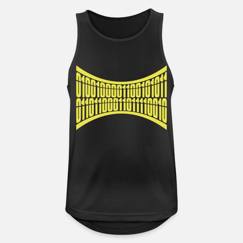 Binary Code Program Language - Men's Breathable Tank Top - black