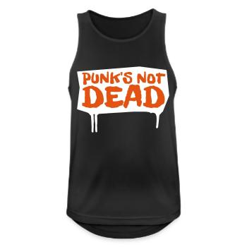 punks not dead | red-edition - Männer Tank Top atmungsaktiv - Schwarz - Vorne - Nick (188cm)
