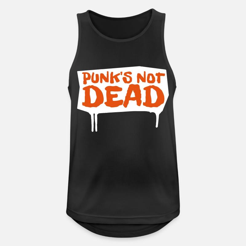 punks not dead | red-edition - Männer Tank Top atmungsaktiv - Schwarz