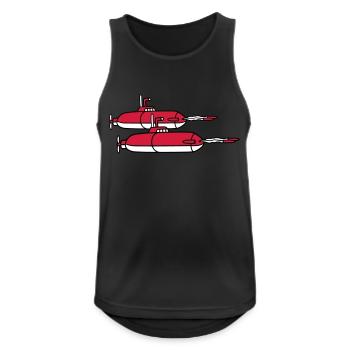 2 Military Submarines Shooting Torpedo Missiles Attack - Men's Breathable Tank Top - black - Front - Nick (188cm)
