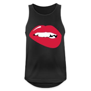 Lippe - Männer Tank Top atmungsaktiv - Schwarz - Vorne - Nick (188cm)