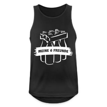 Freunde - Männer Tank Top atmungsaktiv - Schwarz - Vorne - Nick (188cm)