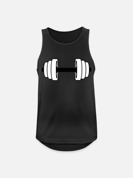 Hantel - Männer Tank Top atmungsaktiv - Schwarz
