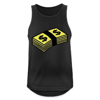 Money dollars Color - Männer Tank Top atmungsaktiv - Schwarz - Vorne - Nick (188cm)