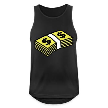 Money dollars 3 colors - Männer Tank Top atmungsaktiv - Schwarz - Vorne - Nick (188cm)