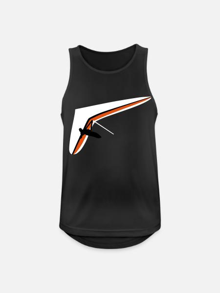Hängegleiter - Männer Tank Top atmungsaktiv - Schwarz