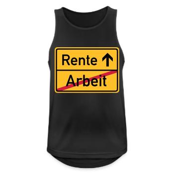 ortsschild_arbeit_rente__f3 - Débardeur respirant Homme - noir - Devant - Nick (188cm)