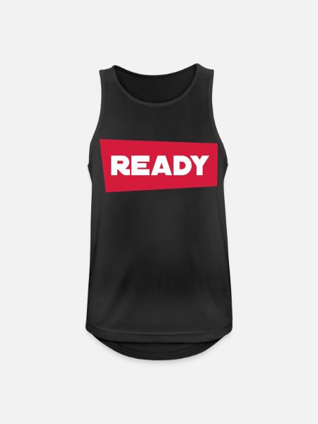 ready - Männer Tank Top atmungsaktiv - Schwarz