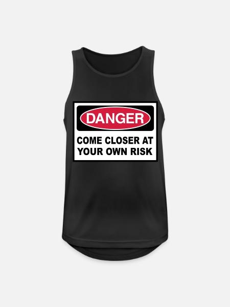danger - Débardeur respirant Homme - noir