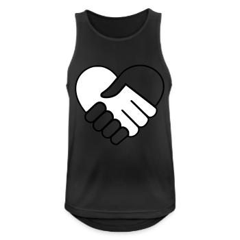 Heart hand in hand white-colorless - Men's Breathable Tank Top - black - Front - Nick (188cm)