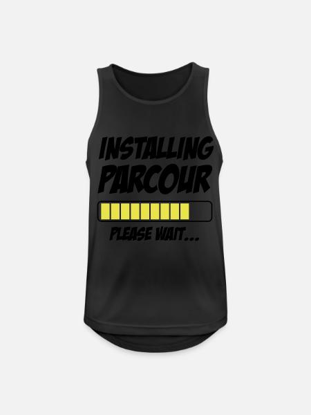 Installing - Männer Tank Top atmungsaktiv - Schwarz