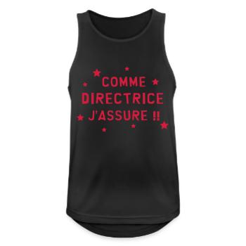 Chef / Directrice / Directeur / Manager / Patron - Débardeur respirant Homme - noir - Devant - Nick (188cm)