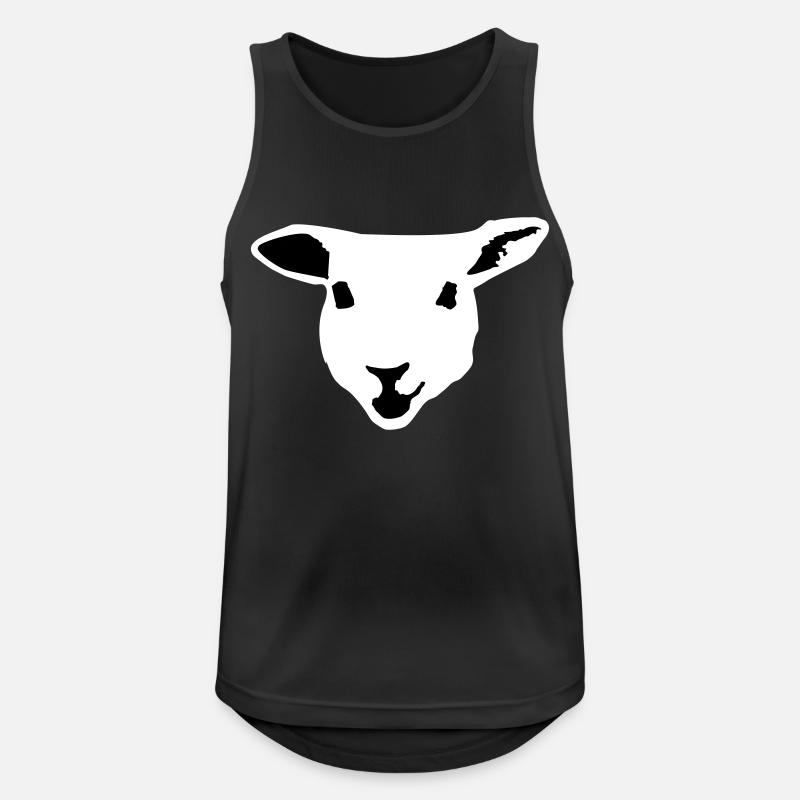 Schaf, Lamm - Männer Tank Top atmungsaktiv - Schwarz
