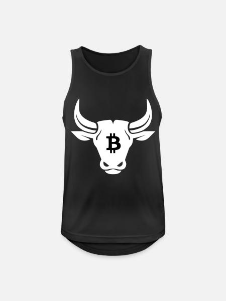 Bitcoin Crypto Bull Logo - Men's Breathable Tank Top - black