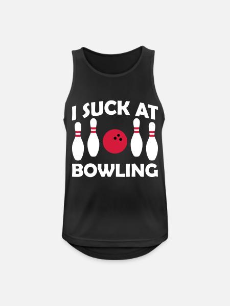I suck at bowling - Men's Breathable Tank Top - black