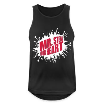 Mr steal your heart - Men's Breathable Tank Top - black - Front - Nick (188cm)
