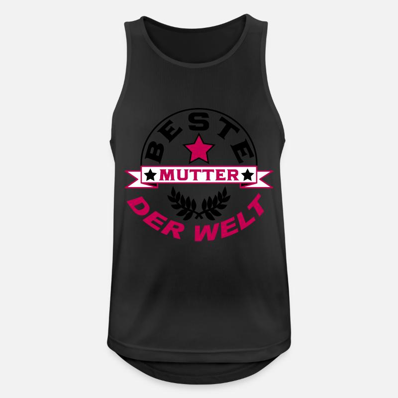 BESTE MUTTER DER WELT - Männer Tank Top atmungsaktiv - Schwarz