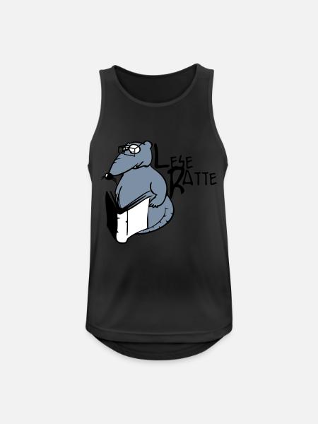 bookworm - Men's Breathable Tank Top - black