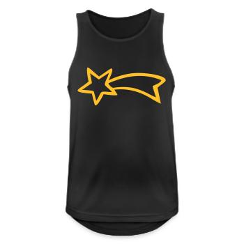 Sternschnuppe - Männer Tank Top atmungsaktiv - Schwarz - Vorne - Nick (188cm)