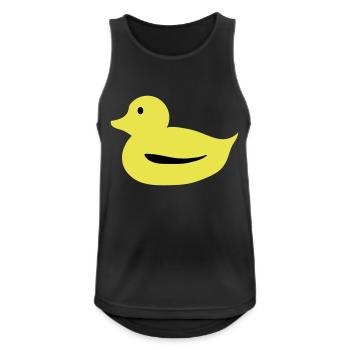 Badeente Ente Quietsche Entchen - Männer Tank Top atmungsaktiv - Schwarz - Vorne - Nick (188cm)
