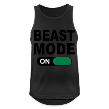 BEAST MODE ON - Men's Breathable Tank Top - black - Front - Nick (188cm)