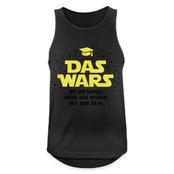 Das Wars mit der Schule - Männer Tank Top atmungsaktiv - Schwarz - Vorne - Nick (188cm)