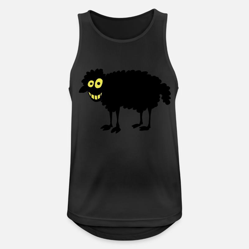 Schwarzes Schaf - Männer Tank Top atmungsaktiv - Schwarz