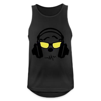 Equalizer Audio-Musik-Kopfhörer DJ zik75 - Männer Tank Top atmungsaktiv - Schwarz - Vorne - Nick (188cm)
