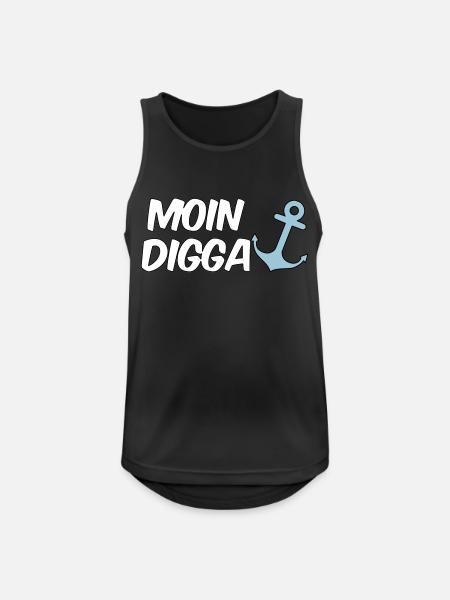 Moin Digga Hamburg - Men's Breathable Tank Top - black