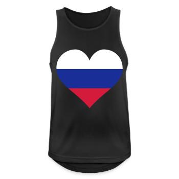 coeur russie - Débardeur respirant Homme - noir - Devant - Nick (188cm)