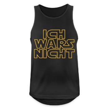 Ich war's nicht - Männer Tank Top atmungsaktiv - Schwarz - Vorne - Nick (188cm)