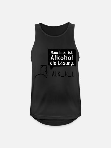 Alcohol - Men's Breathable Tank Top - black