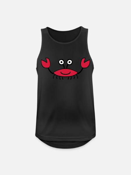 Crab - Männer Tank Top atmungsaktiv - Schwarz