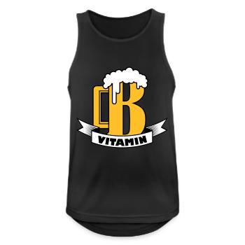 B vitamin - Men's Breathable Tank Top - black - Front - Nick (188cm)