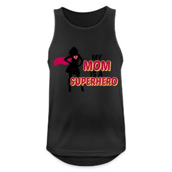 My mom is a Superhero - Débardeur respirant Homme - noir - Devant - Nick (188cm)