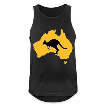 australia - Men's Breathable Tank Top - black - Front - Nick (188cm)