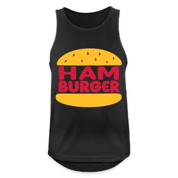 Hamburgers - the original Burger ! - Débardeur respirant Homme - noir - Devant - Nick (188cm)