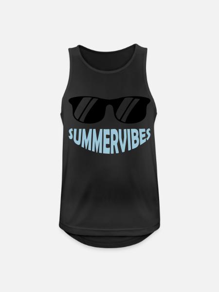Summervibes Sonnenbrille - Männer Tank Top atmungsaktiv - Schwarz