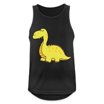 dino - Männer Tank Top atmungsaktiv - Schwarz - Vorne - Nick (188cm)