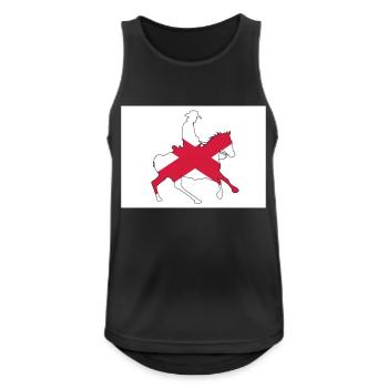 Alabama State Flag Cowboy - Men's Breathable Tank Top - black - Front - Nick (188cm)