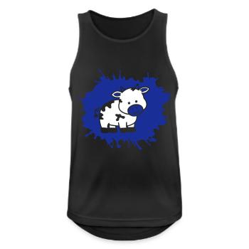 kuh klecks - Männer Tank Top atmungsaktiv - Schwarz - Vorne - Nick (188cm)