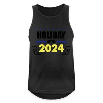 holiday 2024 - Männer Tank Top atmungsaktiv - Schwarz - Vorne - Nick (188cm)