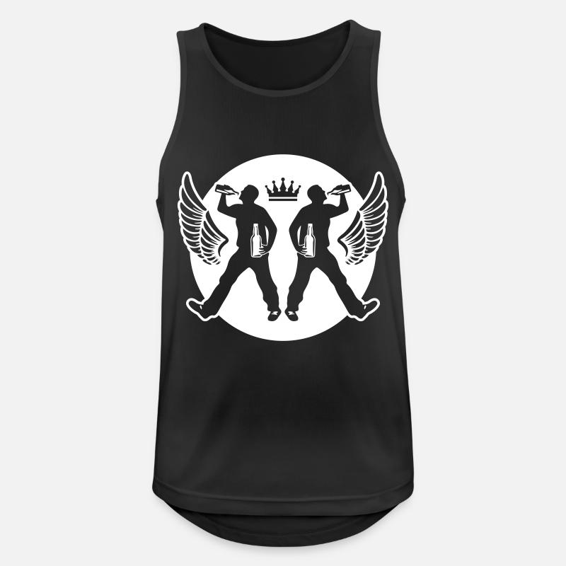Drinking Bier Silhouette - Männer Tank Top atmungsaktiv - Schwarz