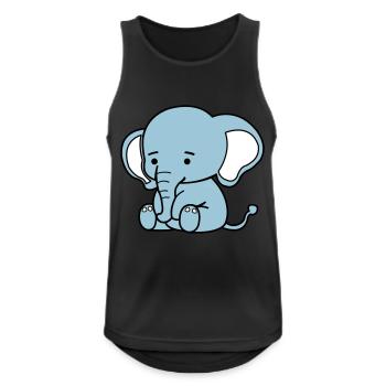 cute elephant - Männer Tank Top atmungsaktiv - Schwarz - Vorne - Nick (188cm)