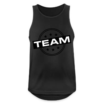 Team - Männer Tank Top atmungsaktiv - Schwarz - Vorne - Nick (188cm)