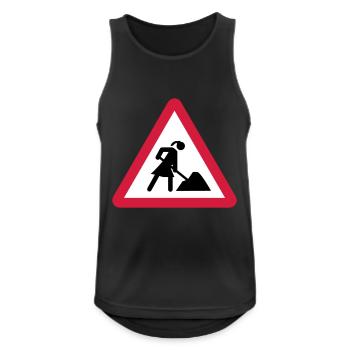 Woman on Building Site - Men's Breathable Tank Top - black - Front - Nick (188cm)