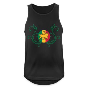 lion_of_judah_jamaica_v2c_3c - Débardeur respirant Homme - noir - Devant - Nick (188cm)
