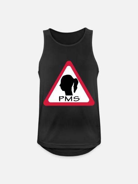pms warning - Men's Breathable Tank Top - black