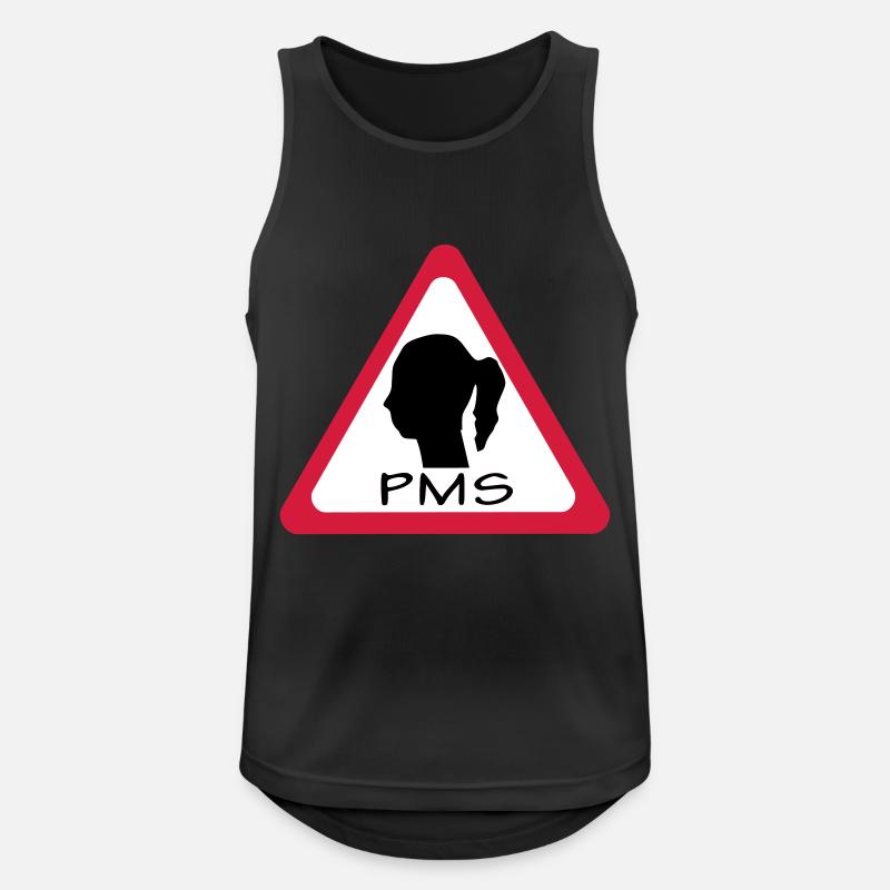 pms warning - Männer Tank Top atmungsaktiv - Schwarz