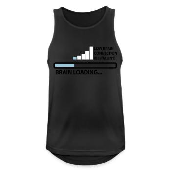 low_brain_connetion_loading_3c - Men's Breathable Tank Top - black - Front - Nick (188cm)